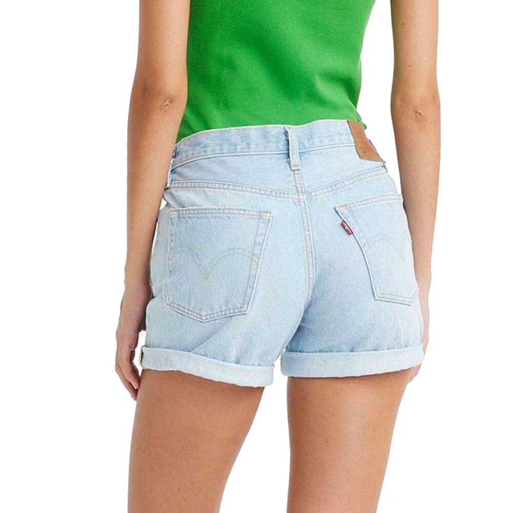 Levis Womens/Ladies 501 Rolled Hem Shorts / Light Blue - Picture 2 of 4